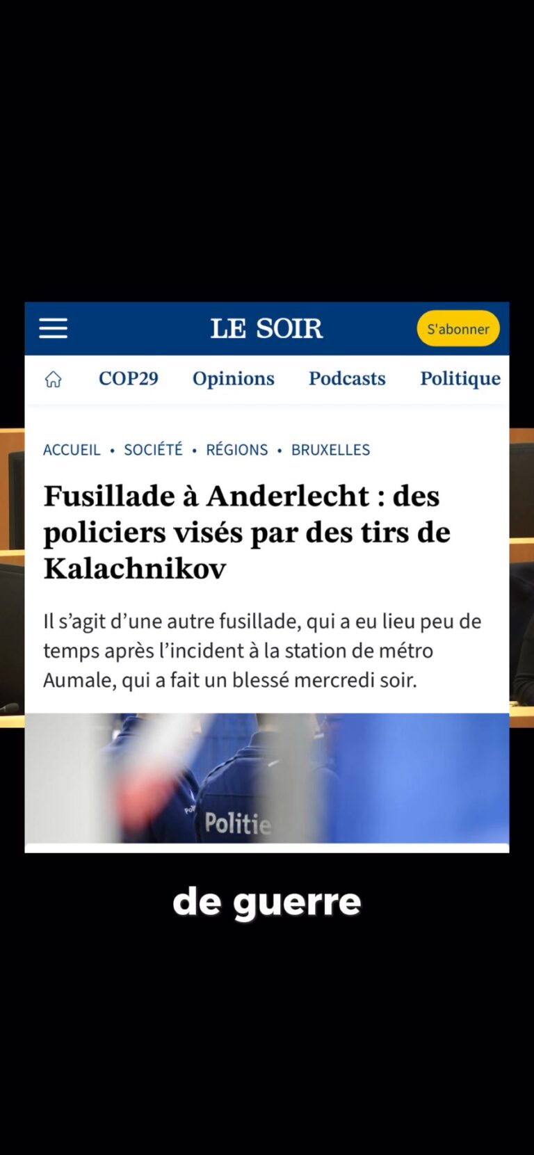 ‼️En tant que Député Fédéral, j’ai interpellé la Ministre de l’Interieur, Annelies Verlinden, sur les nombreuses fusillades qui ont eu lieu à Anderlecht!