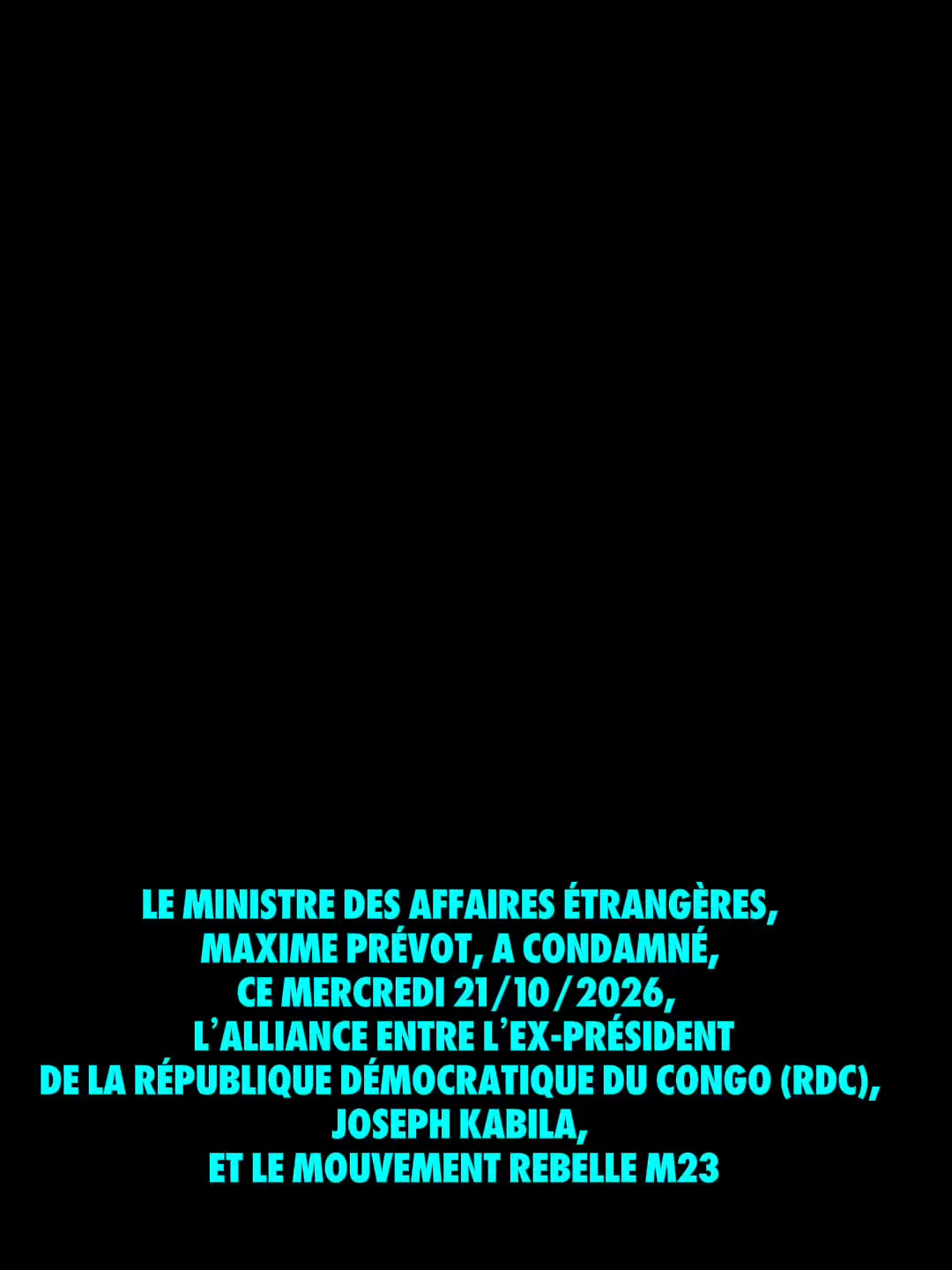 🇧🇪🇨🇩 RDC : une prise de position claire et sans équivoque !